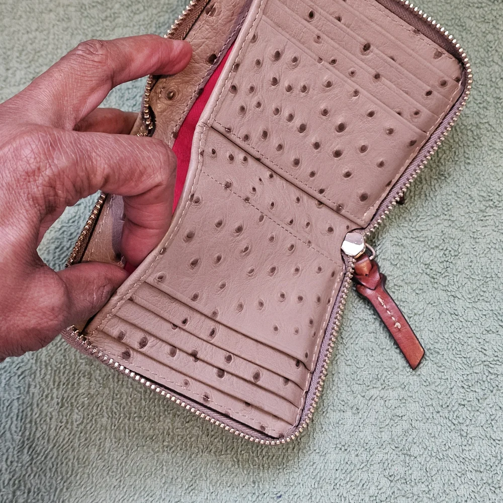 Dooney & Bourke Tan Ostrich-Print Wallet - Picture 7 of 7